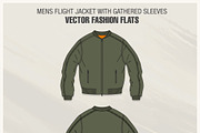 Mens Flight Jacket Fashion Flat, an Illustration by VECFASHION (Thumbnail 3 of 5)