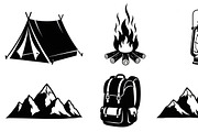 Camping Adventure Silhouette Icon, an Illustration by Artivon (Thumbnail 50 of 51)