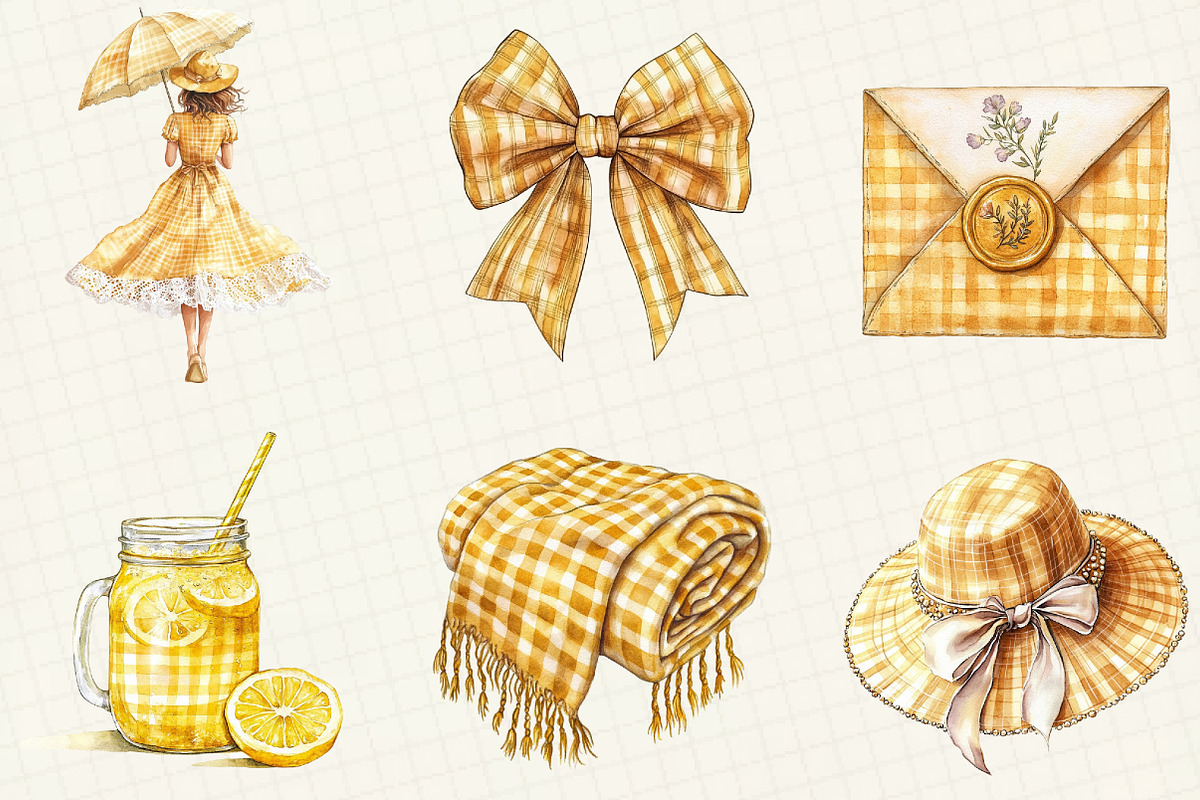 Luxury Golden Summer Clipart, an Illustration by OK Design (Photo 4 of 5)
