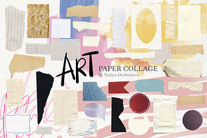 Art Paper Collage Element Scraps