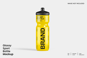 Glossy Sport Bottle Mockup, a Product Mockup by renderstockmarket