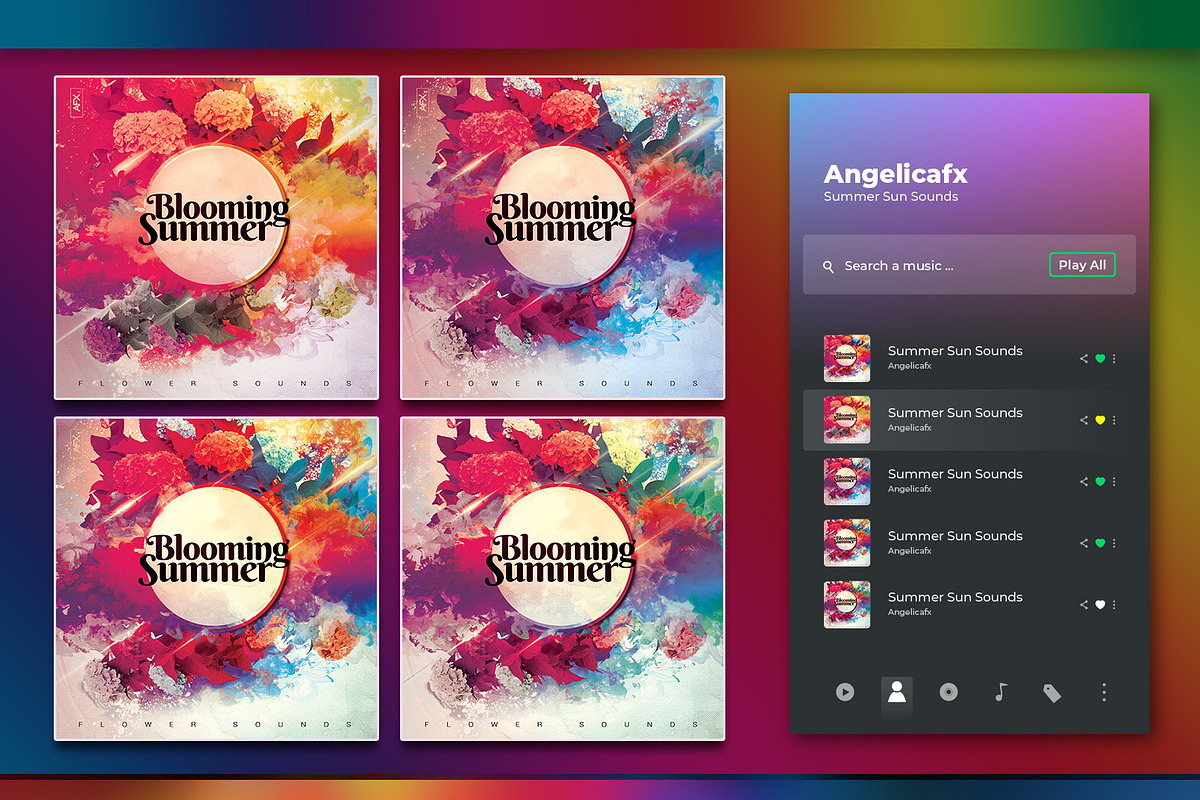 Blooming Summer Music Album Cover, a Social Media Template by angelicafx (Photo 3 of 3)