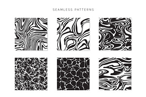 Liquid Seamless Patterns Set