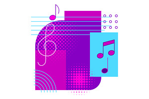 Background with musical notes., a Decorative Illustration by incomible