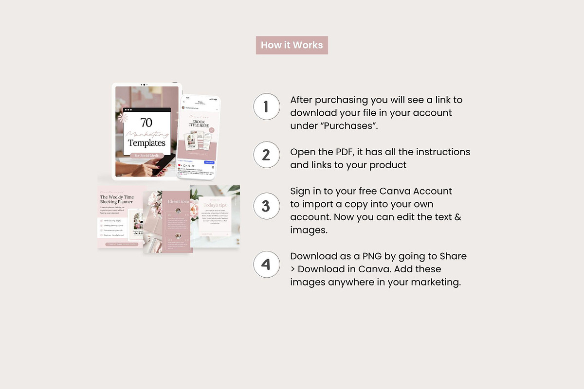 Canva Social Media Template Pink, a Social Media Template by Hayley's Digital Hub (Photo 7 of 7)
