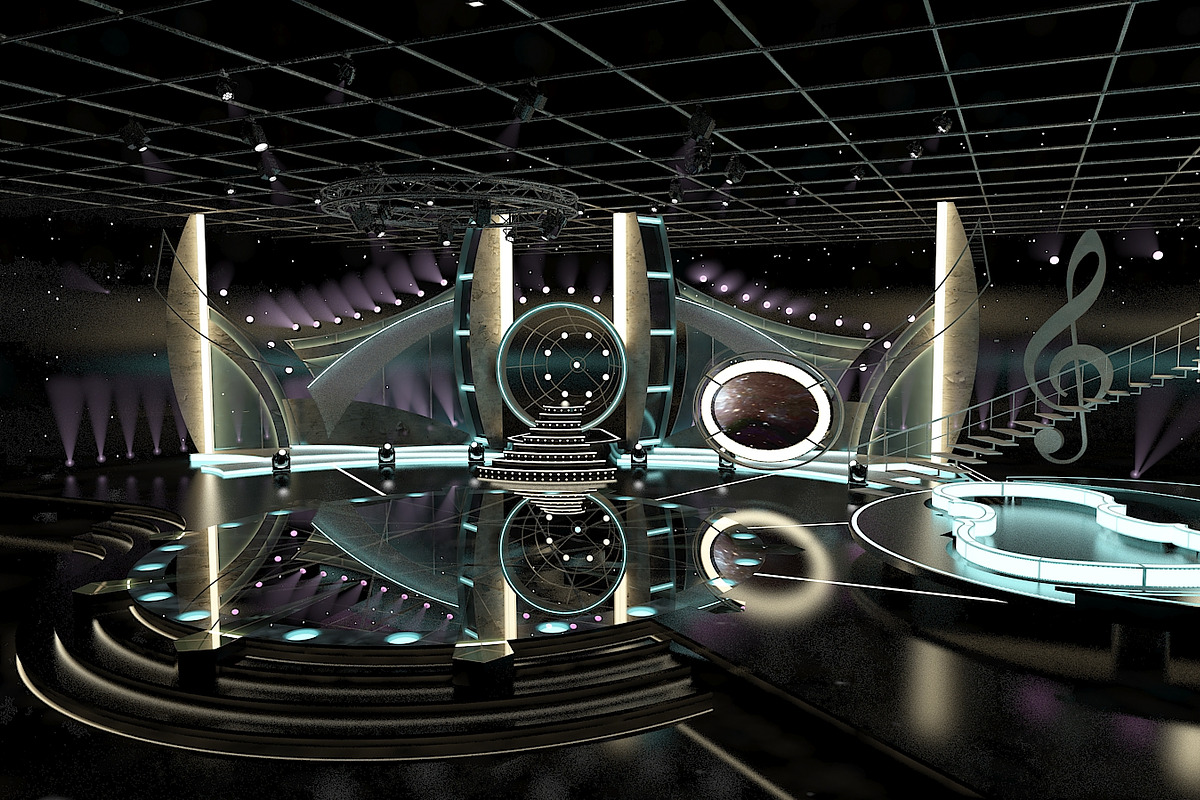 TV Studio Entertainment Set 1, an Architecture 3D Model by akerStudio (Photo 4 of 26)