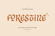 Forestine - Stylish Blackletter, a Blackletter Font by Sarid Ezra (Thumbnail 1 of 7)