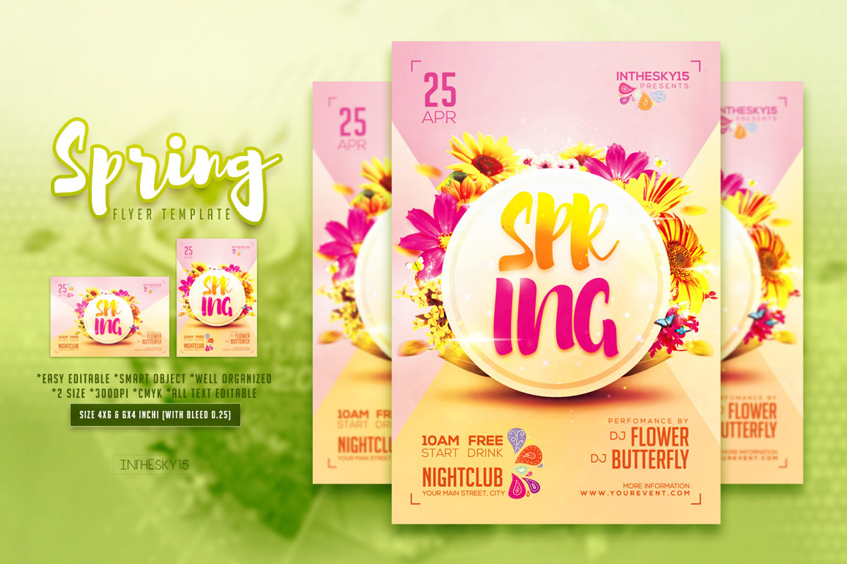 Spring Flyer Bundle, a Flyer Template by InTheSky15