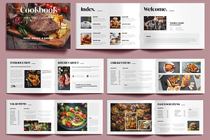 Creative Cookbook Magazine Template, a Magazine Template by MightyDesign