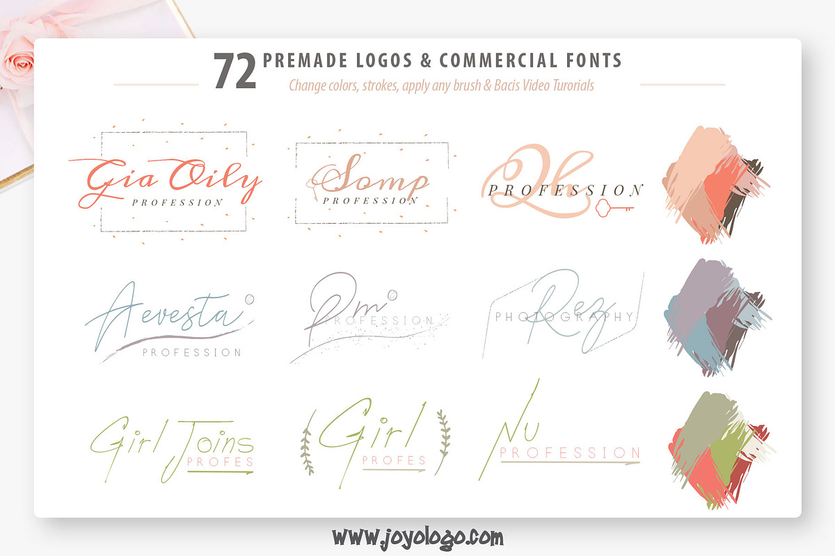 Ladyholic Premade Logo Branding Pack, a Branding & Logo Template by joyologo (Photo 9 of 17)