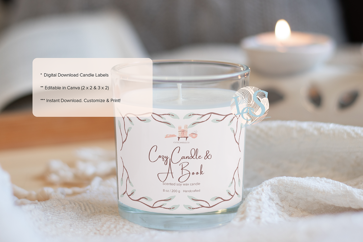 Cozy Candle Label Templates, a Stationery Template by Little Creative Scribbles (Photo 3 of 5)