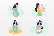 Happy pregnancy and motherhood, a Decorative Illustration by My May Art (Thumbnail 7 of 18)