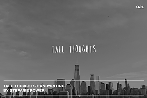 TALL THOUGHTS Handwriting Font