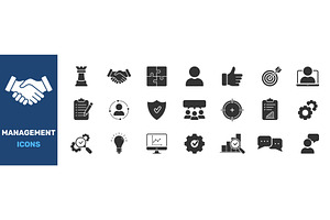 Management And Business Icons, an Object Illustration by Gentle Studio