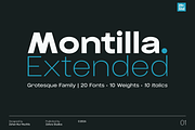 Montilla Extended, a Sans Serif Font by Zafara™ (Thumbnail 1 of 12)