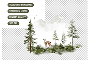 Forest Deer Watercolor Scenes, an Illustration by TatiMockup (Thumbnail 4 of 4)
