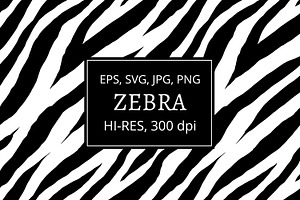 Zebra Seamless Vector Pattern