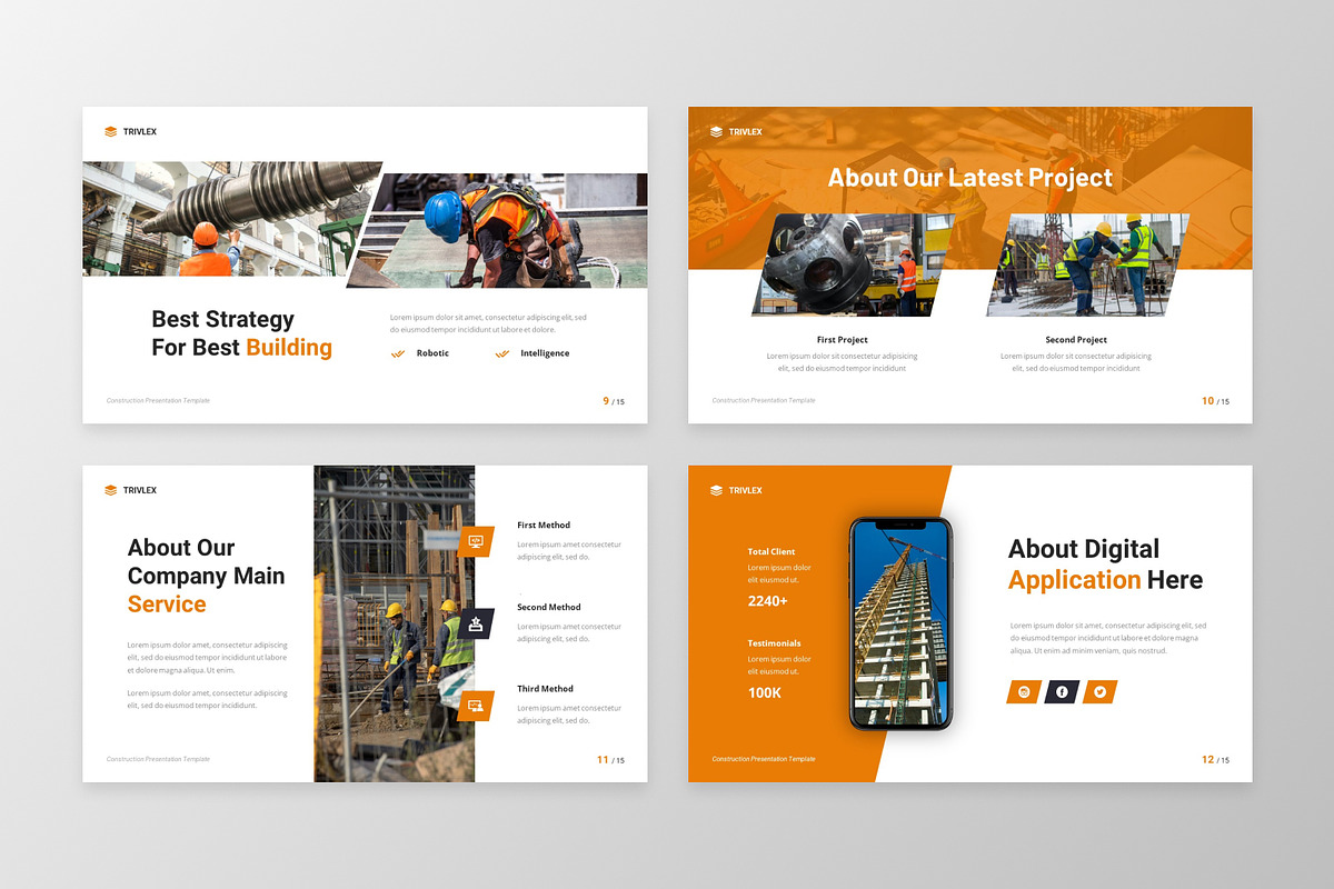 Trivlex - Construction PowerPoint, a Presentation Template by MtvtdArt (Photo 4 of 6)
