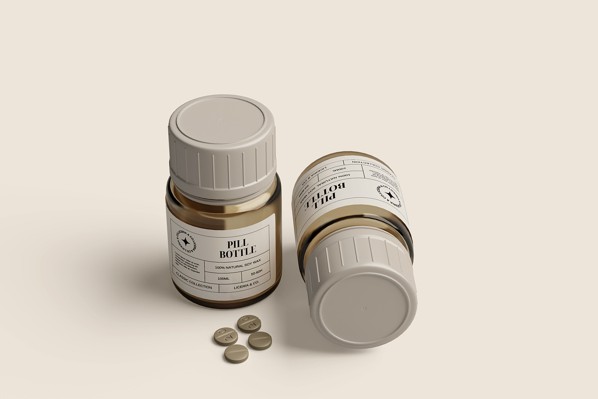 Pills Bottle Mockup, a Cups & Container Mockup by Ataku Design (Photo 6 of 6)