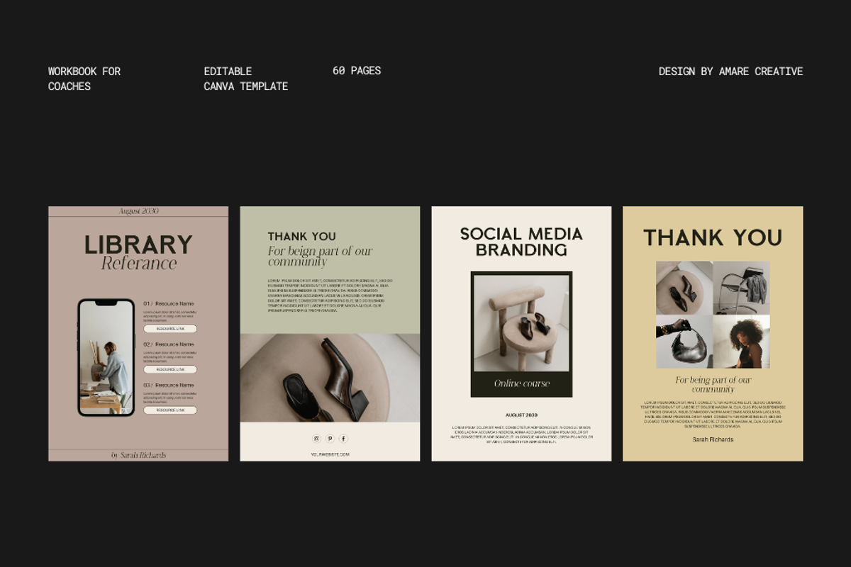 60 Page Canva Coaching Workbook | Amare creative preview 5
