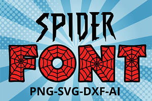 Spider Font - Png-svg-sxf-ai