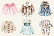 Watercolor Kids Clothing Clipart, an Illustration by OK Design (Thumbnail 3 of 5)