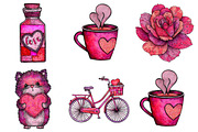 Watercolor Valentine Clipart, a Graphic by CitraGraphics (Thumbnail 2 of 4)