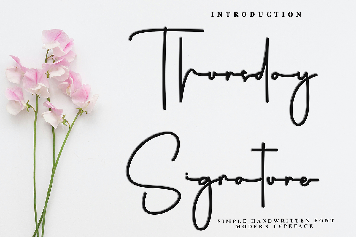 Thursday Signature, a Handwritten Font by FreshTypeINK (Photo 1 of 8)