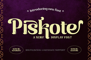 Piskote Display Font