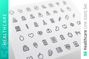 Healthcare Line Icons Set