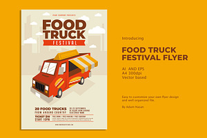 Food Truck Festival flyer, a Flyer Template by AdamHasan
