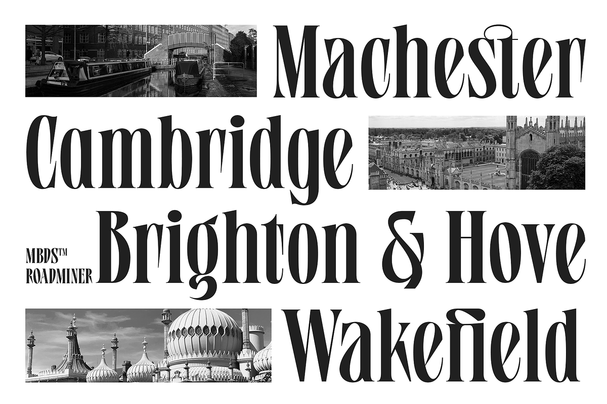 Roadminer - Condensed Serif Typeface, a Serif Font by Mbonster Design Studio (Photo 2 of 17)