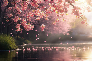 Cherry blossoms in full bloom, a Photo by Pavel_design