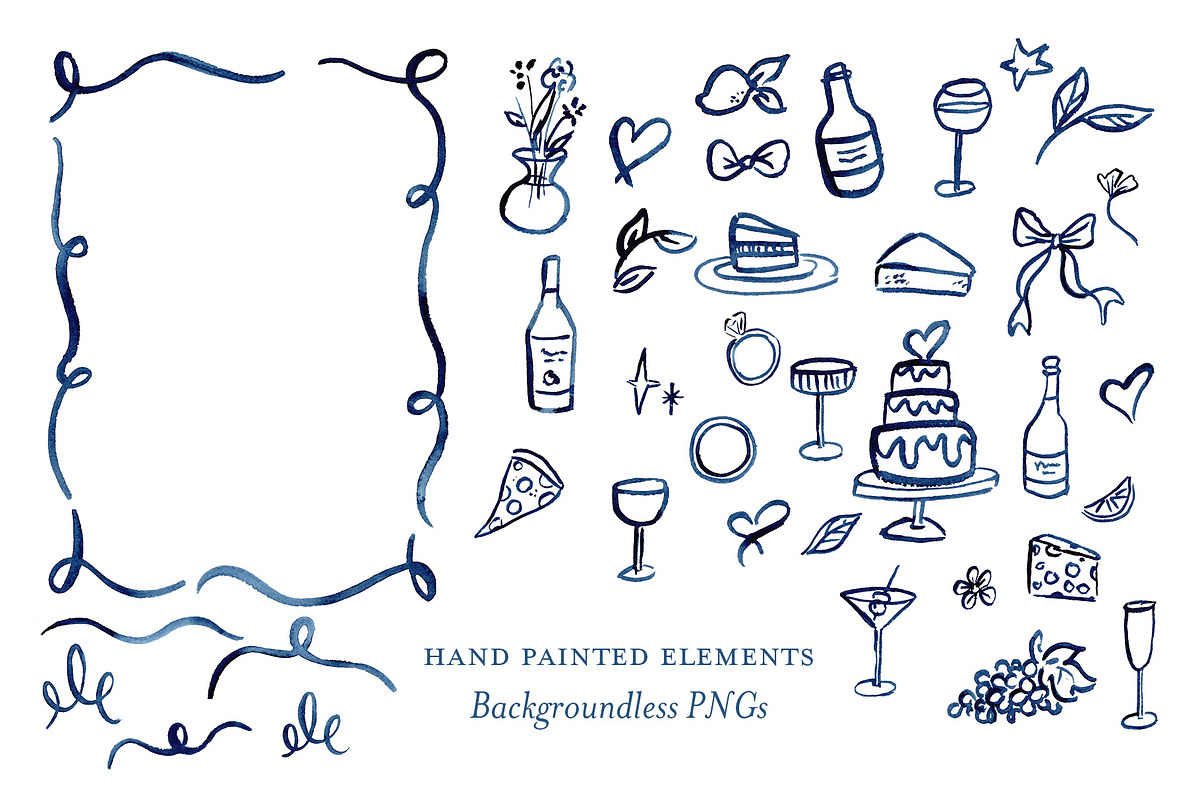 Hand Drawn Wedding Icons, a Decorative Illustration by Lavender And Sea (Photo 1 of 3)