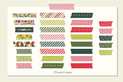 Retro Christmas Clipart and Patterns, a Pattern Graphic by PATTERNS etc. (Thumbnail 7 of 10)