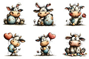 Whimsical Easter cow clipart, an Illustration by CreationArt (Thumbnail 5 of 7)