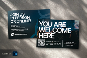 Modern Church Invite Card, a Card Template by JD Designs