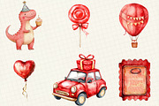 Red Kids Birthday Clipart, an Illustration by OK Design (Thumbnail 5 of 5)