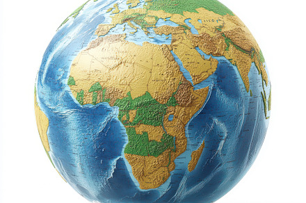 Detailed Earth Globe Africa Centered, a Background Photo by Pixeness