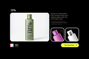 Matte Plastic Bottle Mockup with Cap, a Packaging Mockup by TIFFS (Thumbnail 3 of 3)