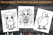 Farm Animals Coloring Pages for Kids, a Brochure Template by LA Design (Thumbnail 7 of 10)