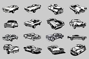 80 Monochrome classic muscle cars, a Transportation Illustration by The BolzStudio (Thumbnail 2 of 6)