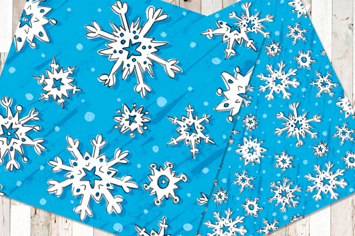 Snowflakes seamless pattern, a Pattern Graphic by Melniklenart (Photo 4 of 4)