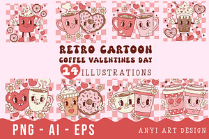 Retro Coffee Cartoon Bundle