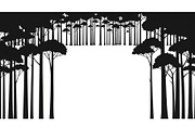 Forest Frame Silhouette SVG Bundle, an Illustration by jahid234 (Thumbnail 14 of 51)
