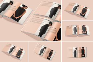 Square Magazine Mockup, a Print Template by safrizalstudio