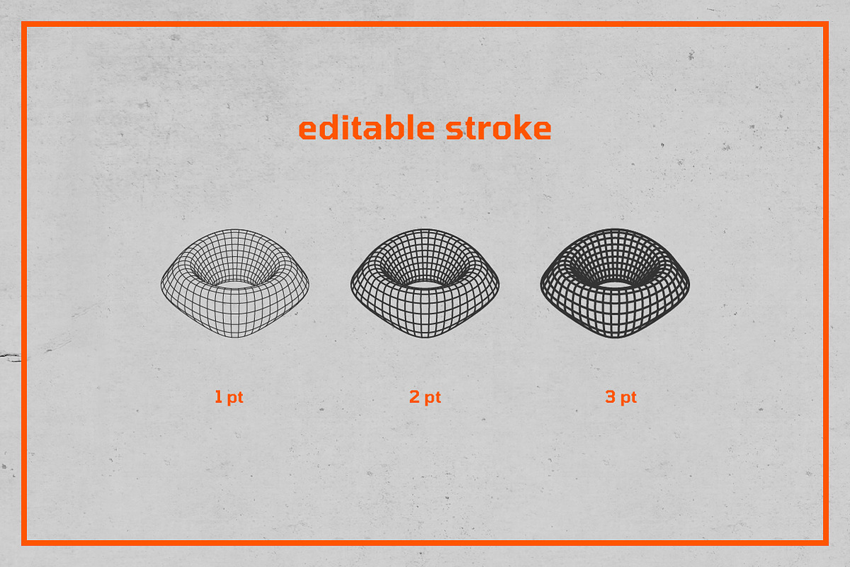 3D Wireframe Shapes | set 6, an Object Graphic by MaximGertsen (Photo 6 of 7)