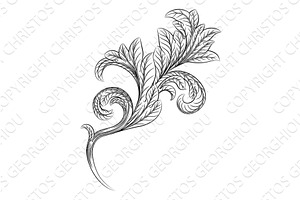 Filigree Heraldry Floral Baroque, an Illustration by Christos Georghiou