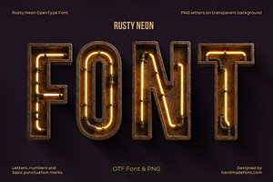 Rusty Neon Font
