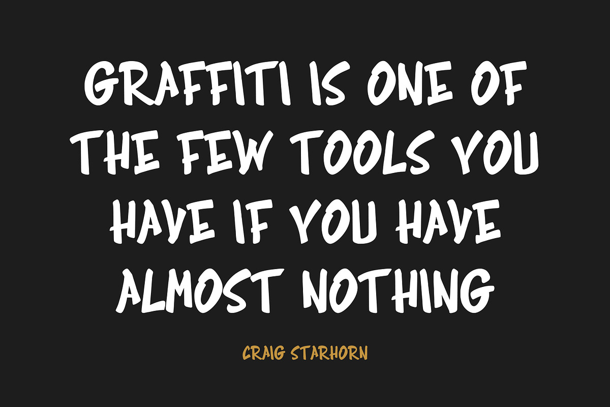 Zhyengki Graffiti Display Font, a Handwritten Font by Maulana Creative (Photo 2 of 7)
